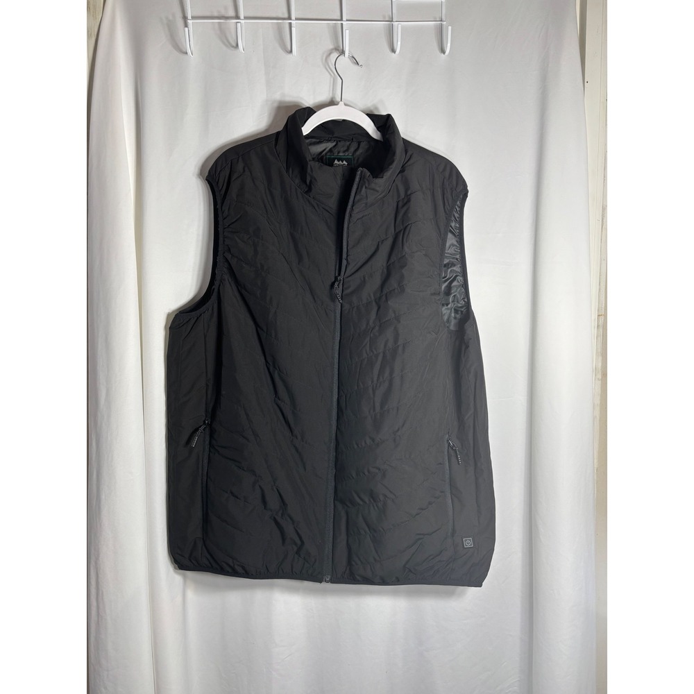 WORLD‎ FAMOUS SPORTS Mens 2XL Black Heated Vest with 3 Heat Levels USB Powered